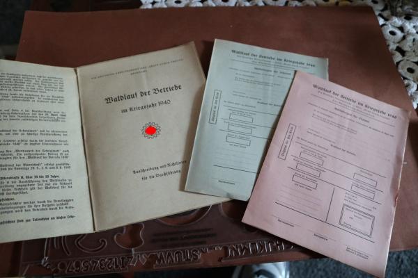 altes Heft - Betriebsführer - Waldlauf der Betriebe - Gau Württemberg-Hohenzollern 1940 Deutsche Arbeitsfront